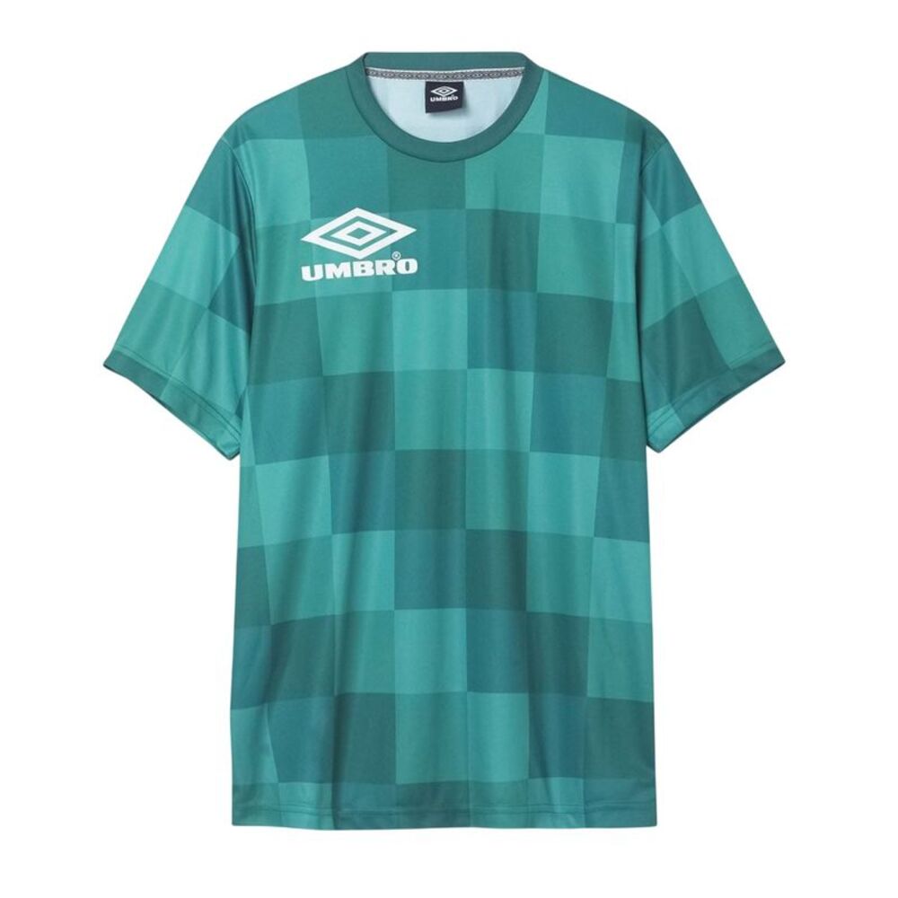Umbro Mens Checkerboard Logo T-Shirt / Turquoise